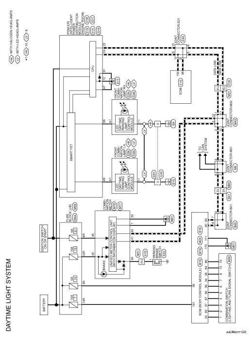 Nissan Rogue Service Manual: Wiring diagram - Led headlamp - Exterior